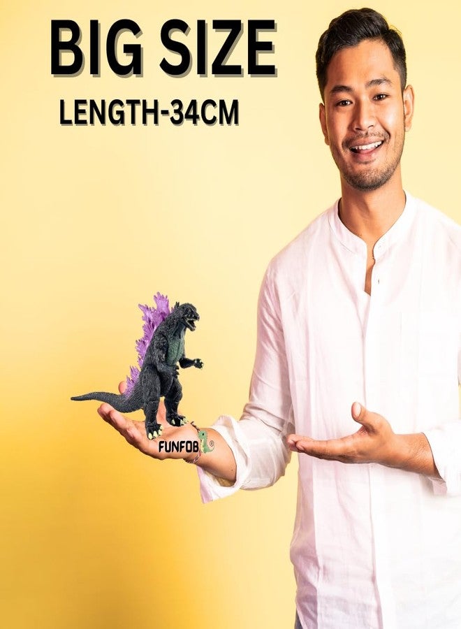FUNFOB Dinosaur Figure Width-32cm Jumbo Dinosaur Toy Realistic Dinosaur Action Figure Educational Wild Animal Toys for Boys & Girls | God-Zilla Medium Purple Dino - Image 3